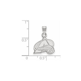 10k White Gold NHL LogoArt Colorado Avalanche Letter A Small Pendant