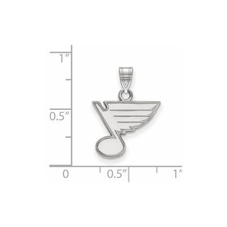 10k White Gold NHL LogoArt St. Louis Blues Small Pendant