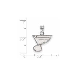 10k White Gold NHL LogoArt St. Louis Blues Small Pendant