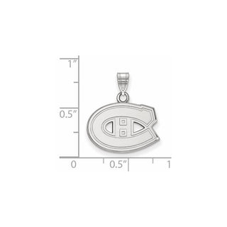 10k White Gold NHL LogoArt Montreal Canadiens Small Pendant
