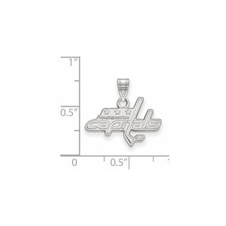 14k White Gold NHL LogoArt Washington Capitals Small Pendant