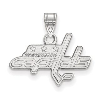 10k White Gold NHL LogoArt Washington Capitals Small Pendant