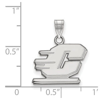 10k White Gold LogoArt Central Michigan University Letter C Small Pendant