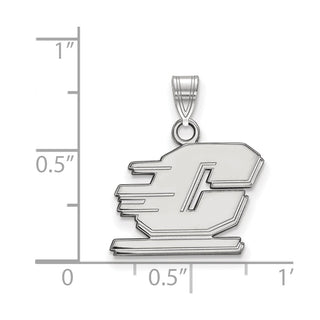 14k White Gold LogoArt Central Michigan University Letter C Small Pendant