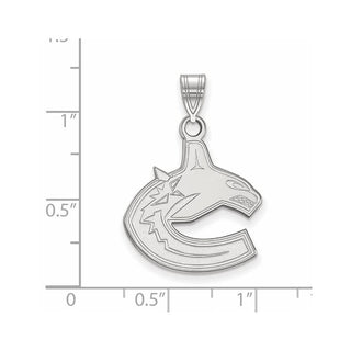 10k White Gold NHL LogoArt Vancouver Canucks Large Pendant