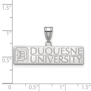 14k White Gold LogoArt Duquesne University Large Pendant