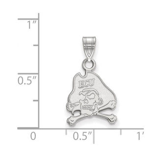 10k White Gold LogoArt East Carolina University Pirate Small Pendant 1W002ECU