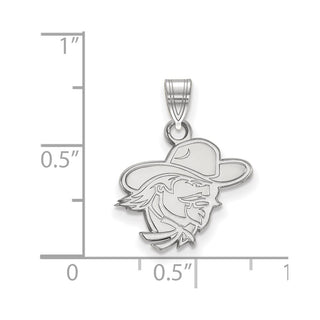 14k White Gold LogoArt Eastern Kentucky University E-K-U Small Pendant