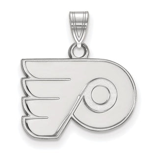 10k White Gold NHL LogoArt Philadelphia Flyers Small Pendant