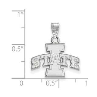 10k White Gold LogoArt Iowa State University Small Pendant