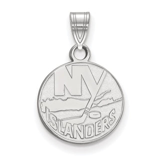 10k White Gold NHL LogoArt New York Islanders Small Pendant