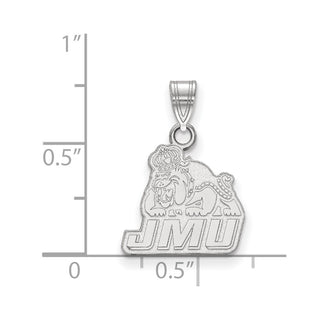 10k White Gold LogoArt James Madison University Small Pendant