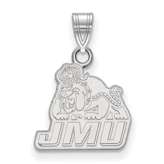 Sterling Silver Rhodium-plated LogoArt James Madison University Small Pendant