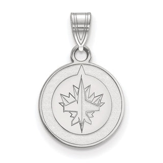 10k White Gold NHL LogoArt Winnipeg Jets Small Pendant