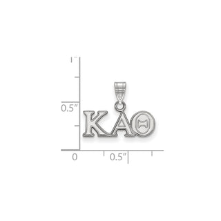 Sterling Silver Rhodium-plated LogoArt Kappa Alpha Theta Sorority Greek Letters Small Pendant