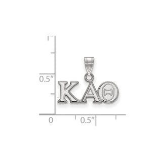 Sterling Silver Rhodium-plated LogoArt Kappa Alpha Theta Sorority Greek Letters Small Pendant