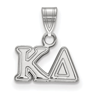 Sterling Silver Rhodium-plated LogoArt Kappa Delta Sorority Greek Letters Small Pendant