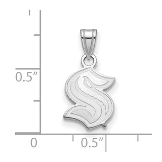 14k White Gold NHL LogoArt Seattle Kraken Small Pendant