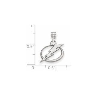 14k White Gold NHL LogoArt Tampa Bay Lightning Small Pendant