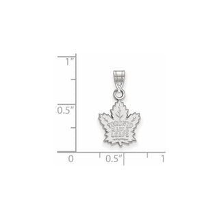 10k White Gold NHL LogoArt Toronto Maple Leafs Small Pendant