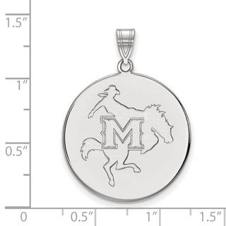 10k White Gold LogoArt McNeese State University Extra Large Disc Pendant