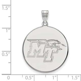 10k White Gold LogoArt Middle Tennessee State University M-T Extra Large Disc Pendant