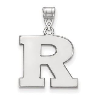 Sterling Silver Rhodium-plated LogoArt Rutgers University Letter R Medium Pendant