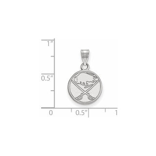 14k White Gold NHL LogoArt Buffalo Sabres Small Pendant