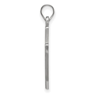 Sterling Silver Rhodium-plated LogoArt Southern University Jaguars Extra Large Pendant