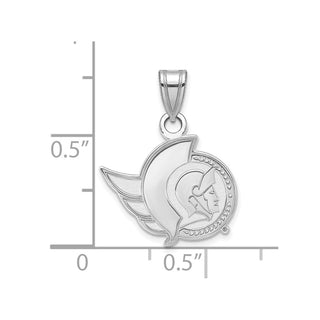 10k White Gold NHL LogoArt Ottawa Senators Small Pendant