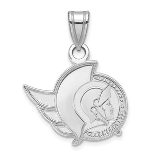 10k White Gold NHL LogoArt Ottawa Senators Small Pendant