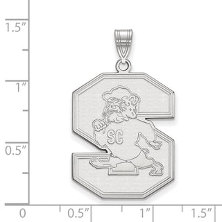 Sterling Silver Rhodium-plated LogoArt South Carolina State University Extra Large Pendant