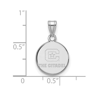 10k White Gold LogoArt The Citadel Small Pendant 1W002TCI