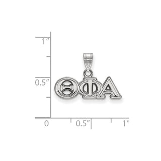 Sterling Silver Rhodium-plated LogoArt Theta Phi Alpha Sorority Greek Letters Small Pendant