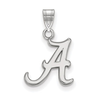 10k White Gold LogoArt University of Alabama Letter A Small Pendant