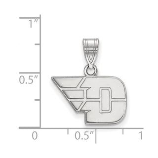 Sterling Silver Rhodium-plated LogoArt University of Dayton Small Pendant