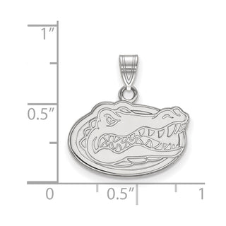 14k White Gold LogoArt University of Florida Gator Small Pendant 4W002UFL