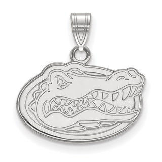 14k White Gold LogoArt University of Florida Gator Small Pendant 4W002UFL