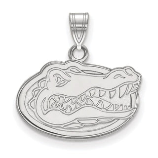 14k White Gold LogoArt University of Florida Gator Small Pendant 4W002UFL