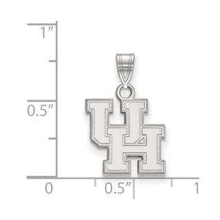 10k White Gold LogoArt University of Houston U-H Small Pendant