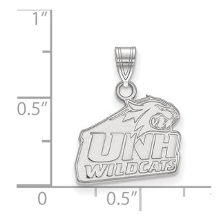 Sterling Silver Rhodium-plated LogoArt University of New Hampshire Small Pendant SS002UNH