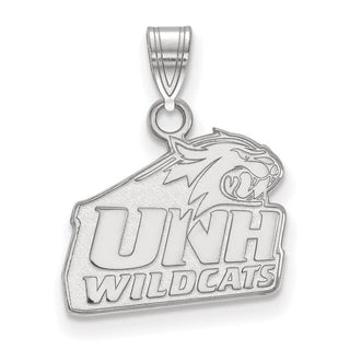 Sterling Silver Rhodium-plated LogoArt University of New Hampshire Small Pendant SS002UNH