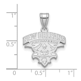 10k White Gold LogoArt University of New Orleans U-N-O Medium Pendant