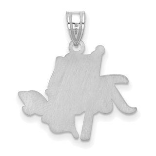 14k White Gold LogoArt University of Tulsa Large Pendant