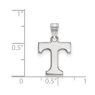 14k White Gold LogoArt University of Tennessee Letter T Small Pendant
