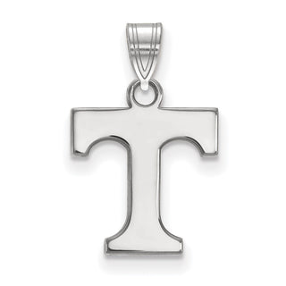 Sterling Silver Rhodium-plated LogoArt University of Tennessee Letter T Small Pendant