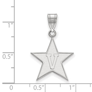 10k White Gold LogoArt Vanderbilt University Large Pendant 1W002VAU