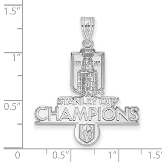 Sterling Silver LogoArt 2023 Stanley Cup Champions Vegas Golden Knights Extra Large Pendant