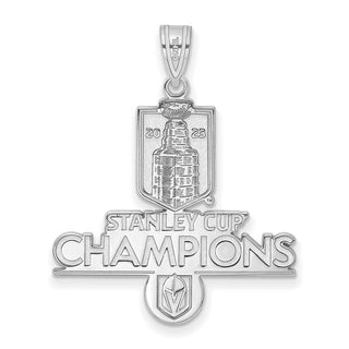 Sterling Silver LogoArt 2023 Stanley Cup Champions Vegas Golden Knights Extra Large Pendant