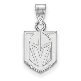 Sterling Silver Rhodium-plated NHL LogoArt NHL Vegas Golden Knights Small Pendant